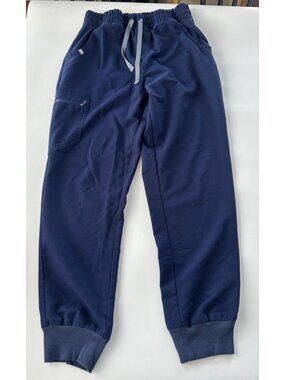 Figs Women's Small High Waisted Zamora Jogger Scrub Pants Blue